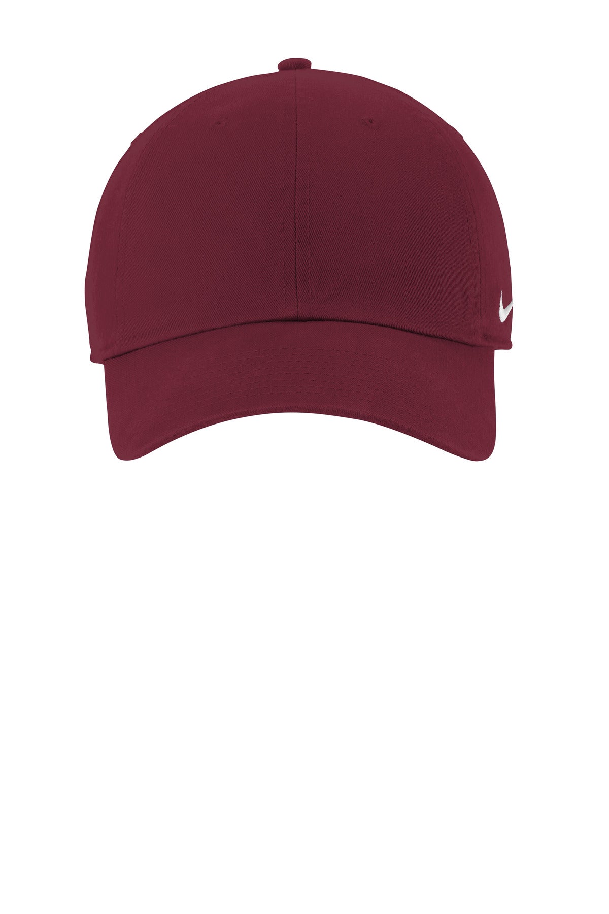 Front View of DeepMaroon Nike Heritage Cotton Twill Cap NKFB5677