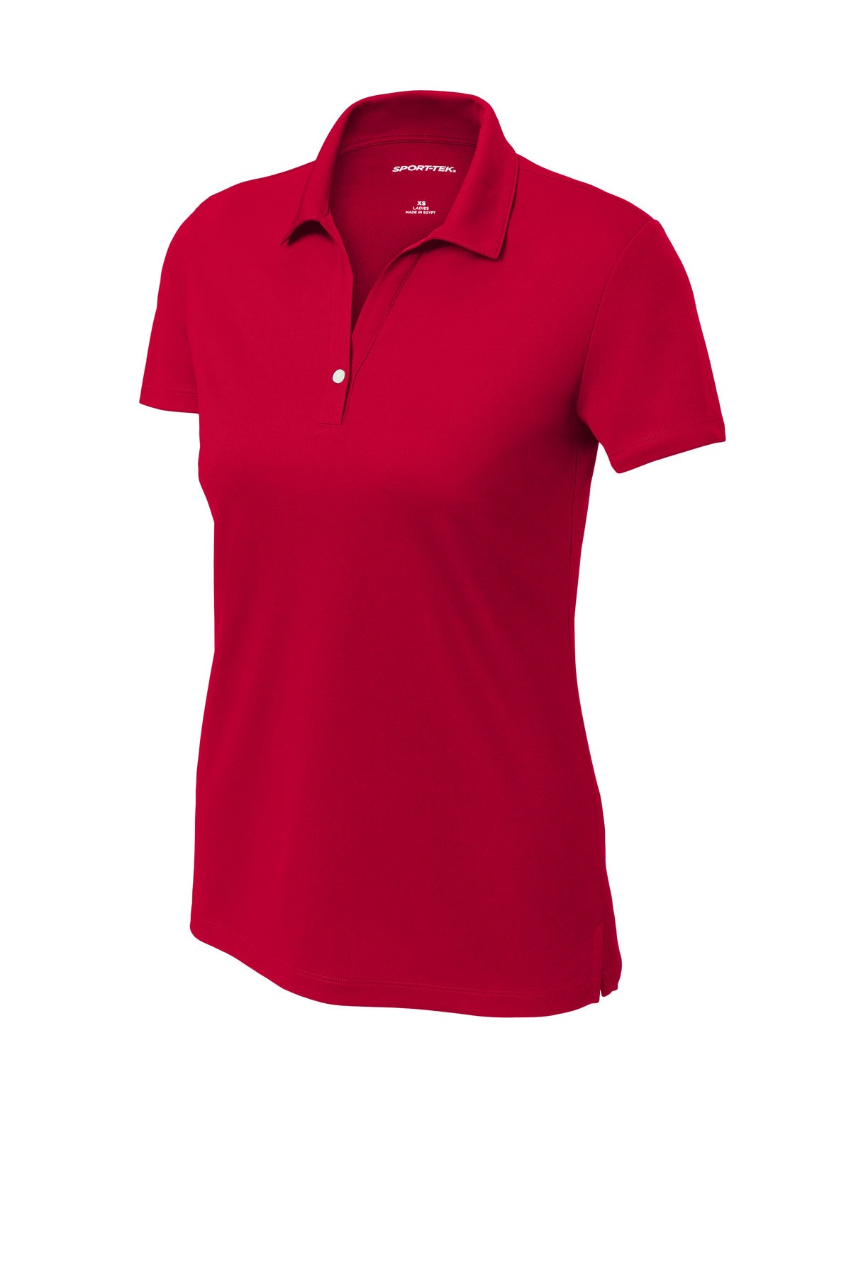 Front View of DeepRed Sport-Tek Women's UV Micropique Polo LST740