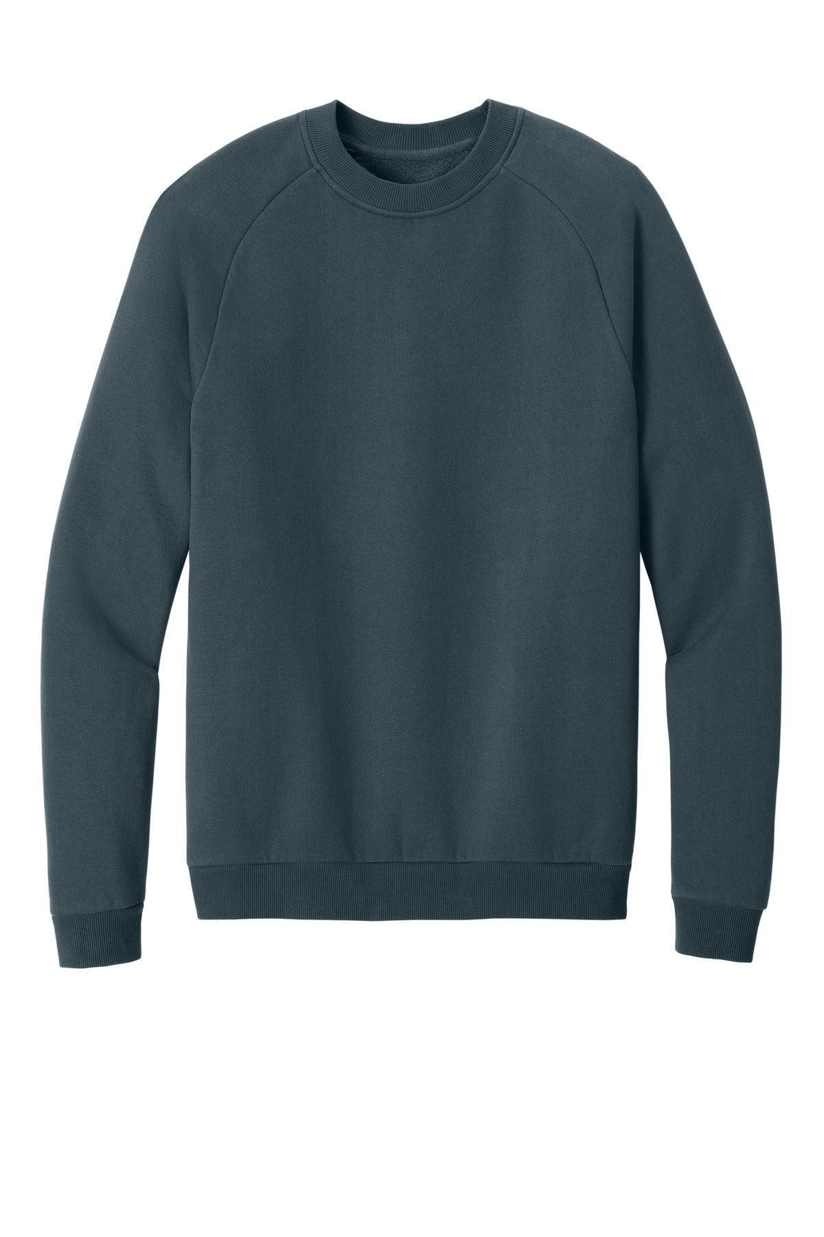 Front View of DeepStlBlu District Cloud Fleece Crew DT7804
