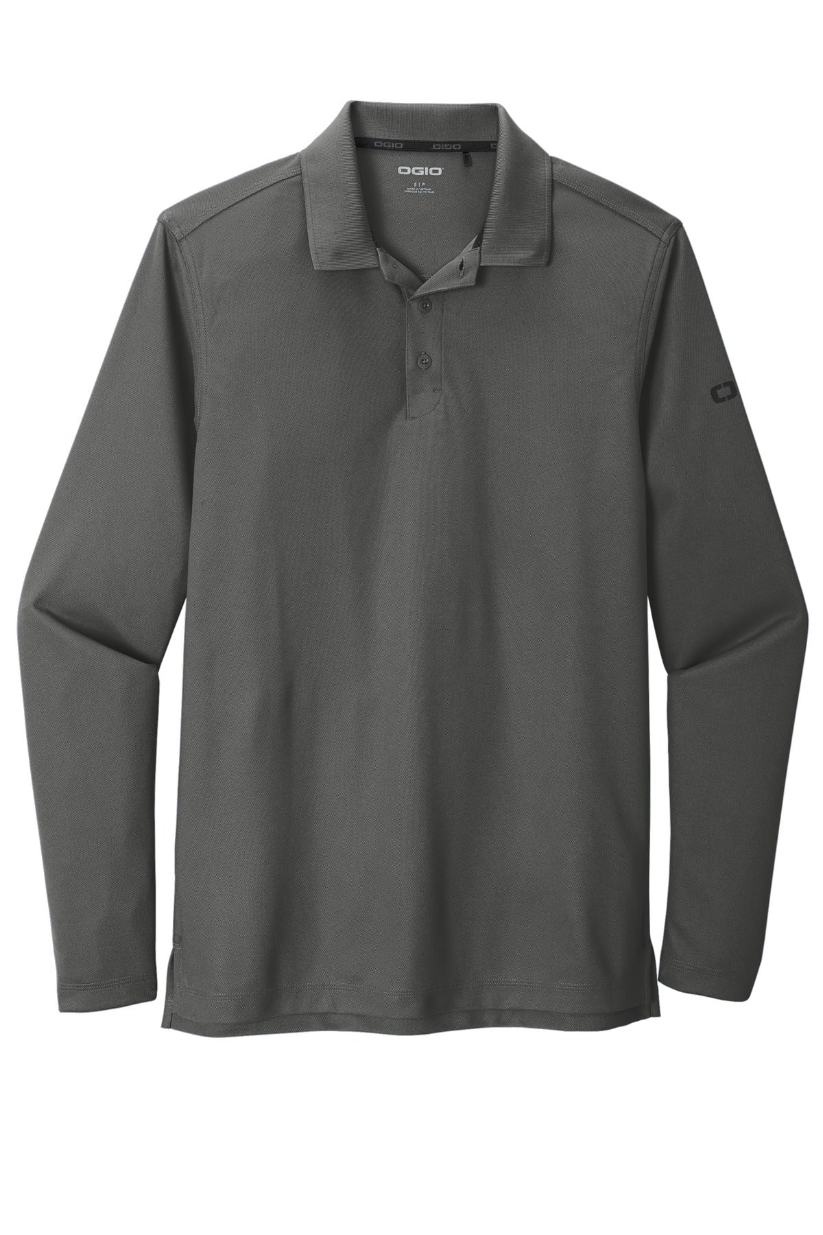Front View of Diesel Grey OGIO Caliber2.0 Long Sleeve OG105