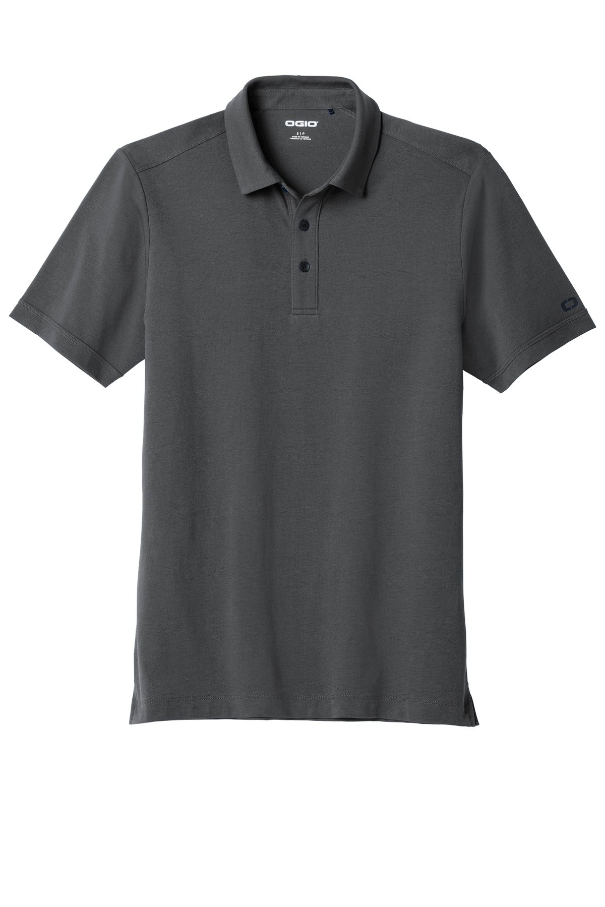 Front View of Diesel Grey OGIO Limit Polo. OG138