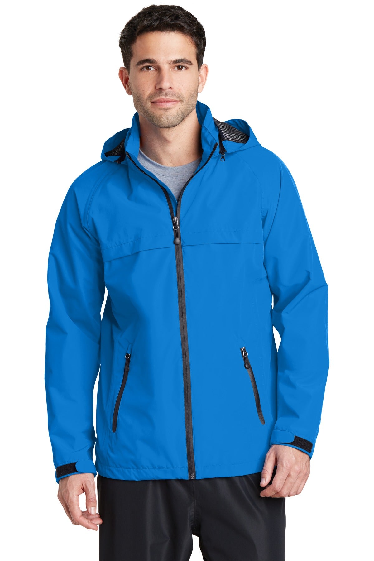 Front View of Direct Blue Port Authority Torrent Waterproof Jacket. J333
