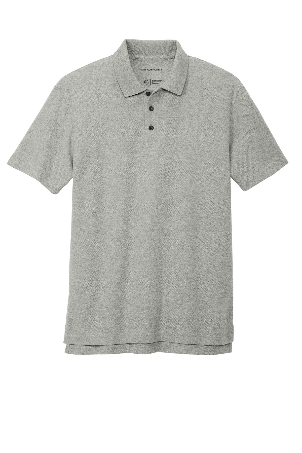 Front View of DpSmkHthr Port Authority C-FREE Cotton Blend Pique Polo K867