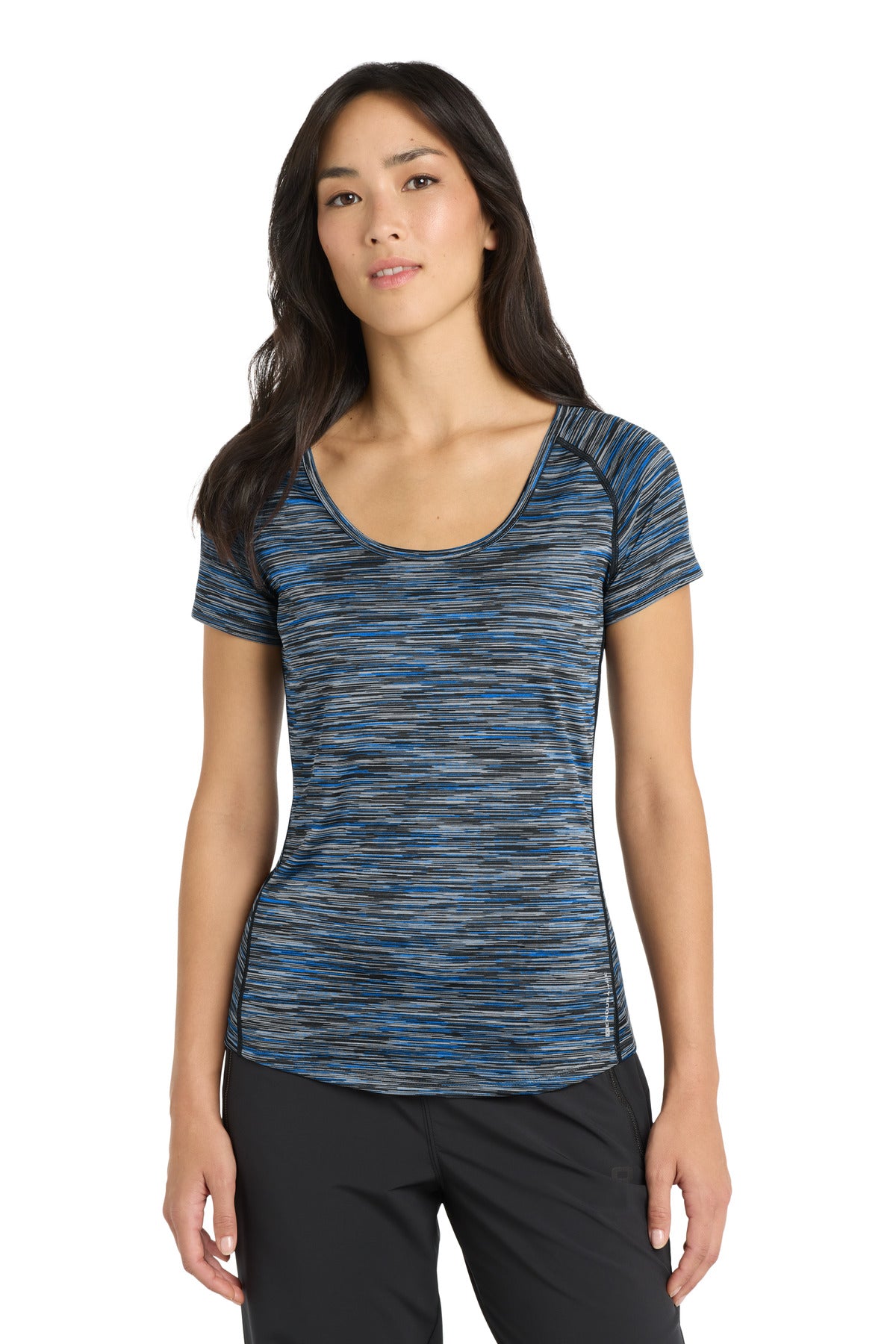 Front View of Elect Blue SD OGIO Women's Verge Scoop Neck. LOE326