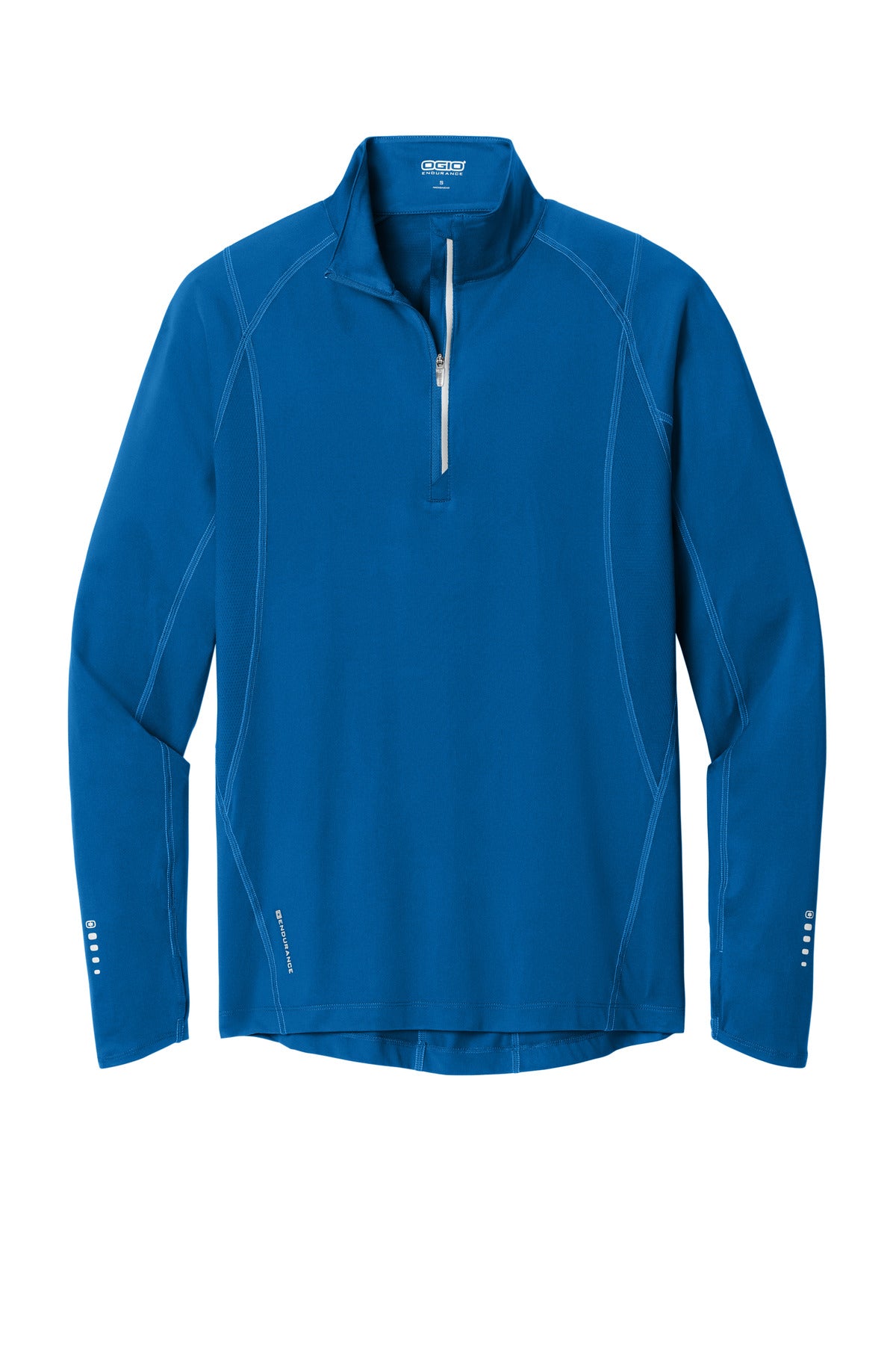 Front View of Electric Blue OGIO Nexus 1/4-Zip Pullover. OE335
