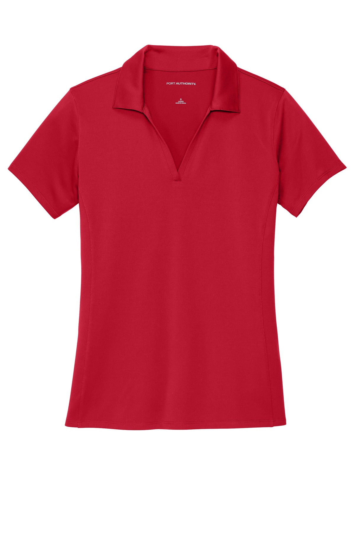 Front View of EngineRed Port Authority Women's Performance Staff Polo LK398