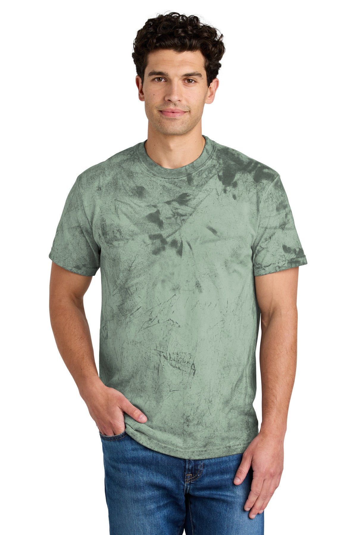 Front View of Fern Comfort Colors Heavyweight Color Blast Tee 1745