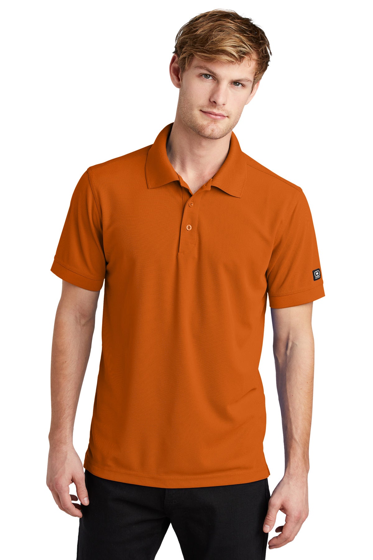 Front View of Flare Orange OGIO - Caliber2.0 Polo OG101