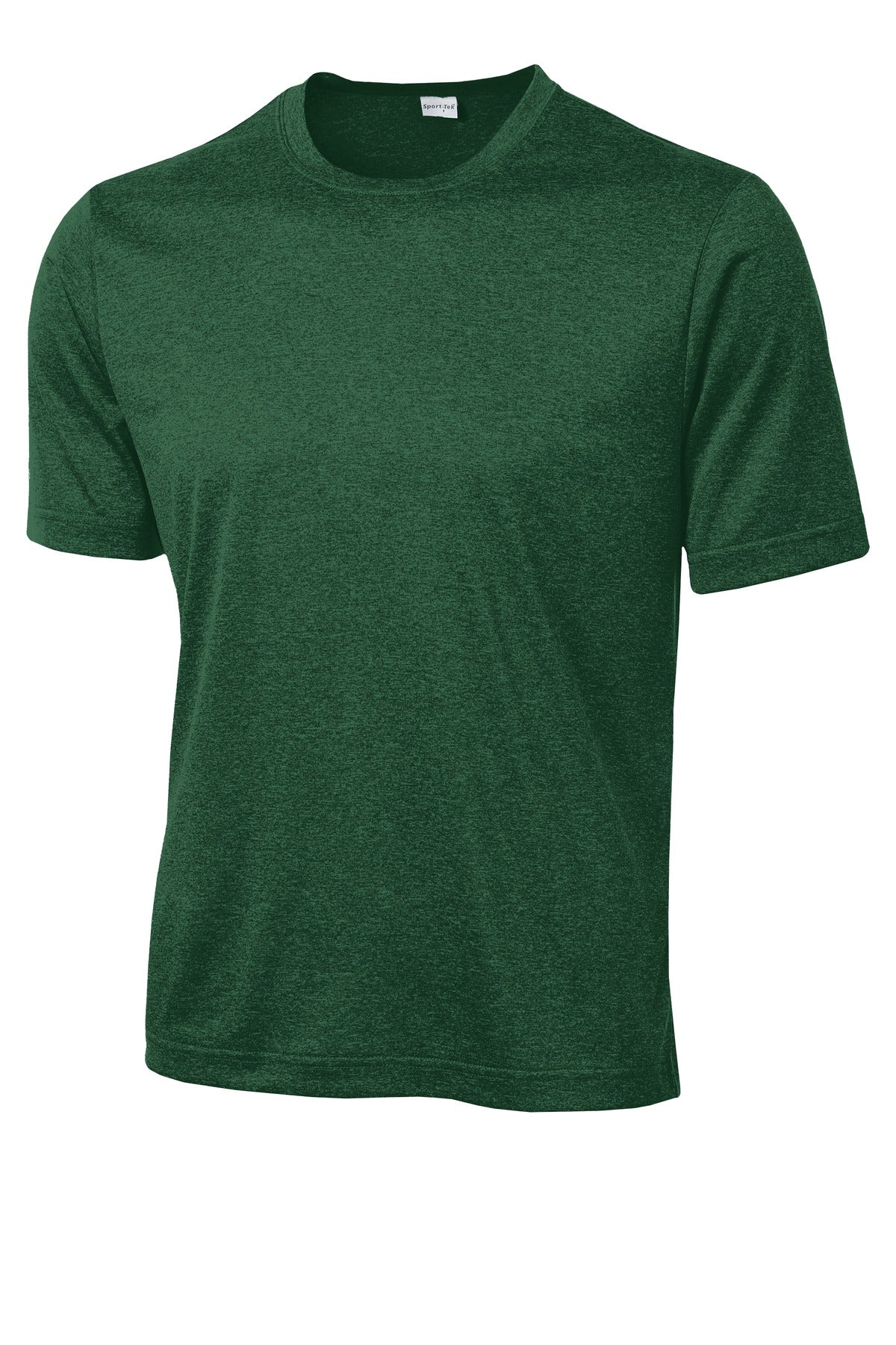 Front View of For Green Hthr Sport-Tek Tall Heather Contender Tee. TST360