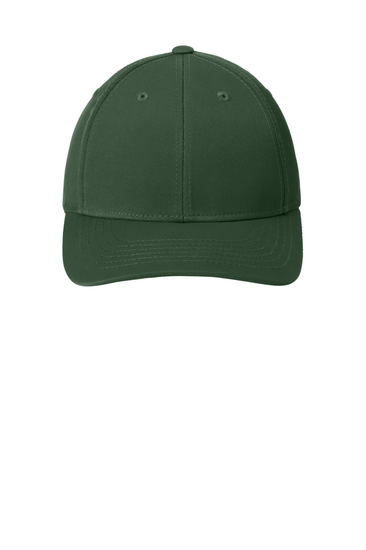 Front View of Forest Green Sport-Tek Dry Zone Nylon Cap. STC10