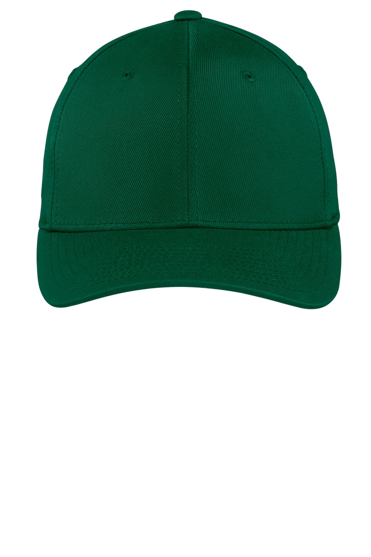 Front View of Forest Green Sport-Tek Flexfit Performance Solid Cap. STC17