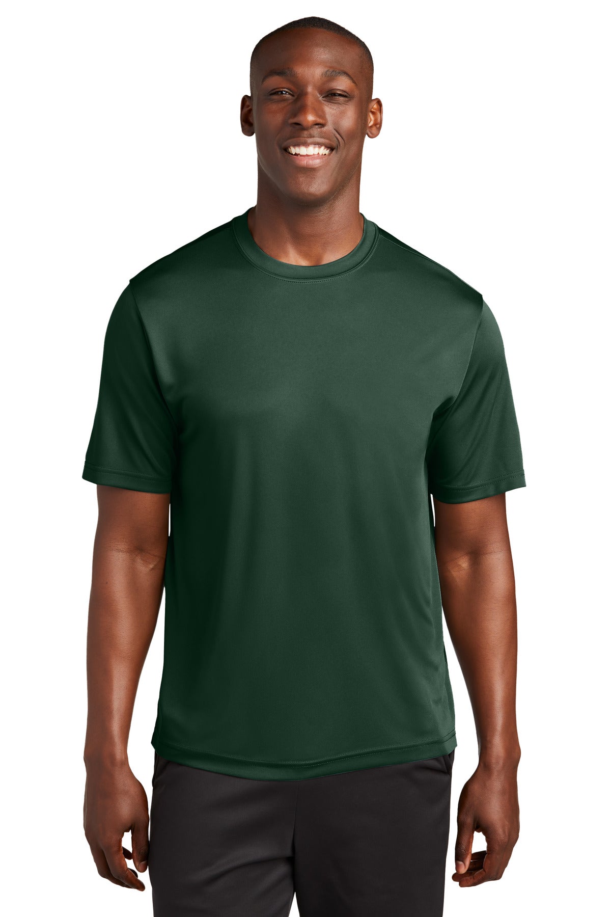 Front View of Forest Green Sport-Tek Tall PosiCharge Competitor Tee. TST350