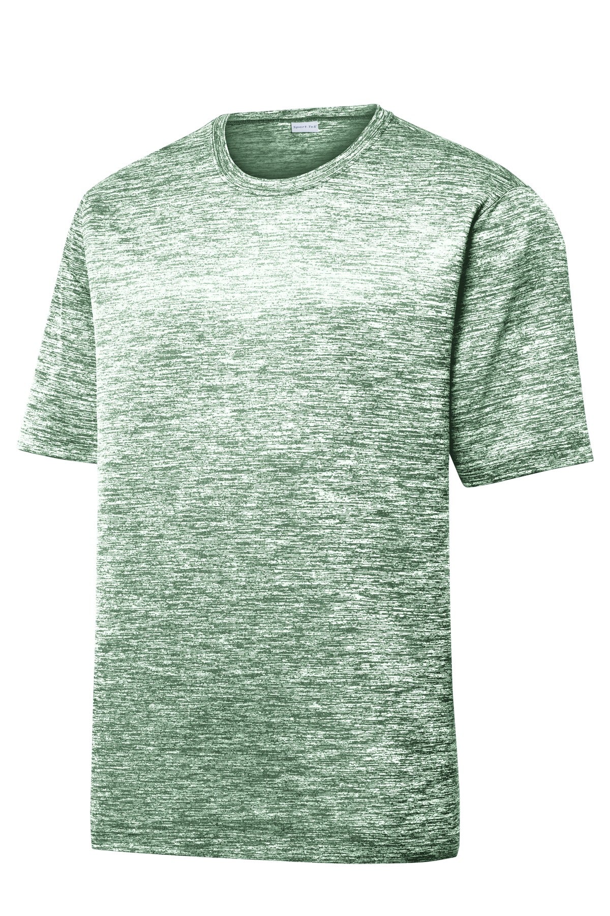 Front View of Forest Grn Ele Sport-Tek PosiCharge Electric Heather Tee. ST390