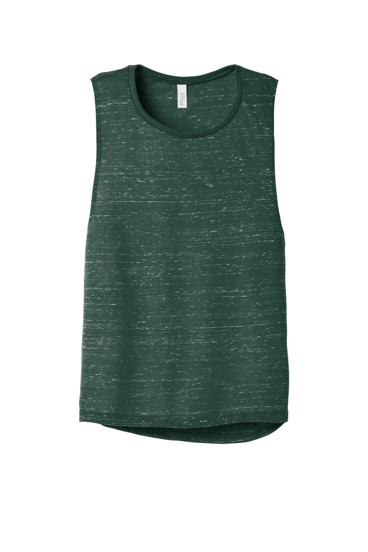 Front View of Forest Marble BELLA+CANVAS Women's Flowy Scoop Muscle Tank. BC8803