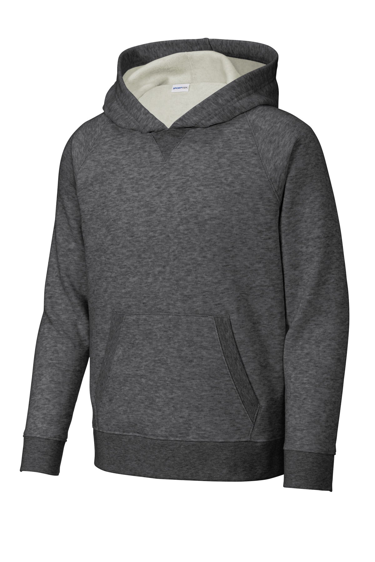 Front View of GphHeather Sport-Tek Youth Drive Fleece Pullover Hoodie YSTF200