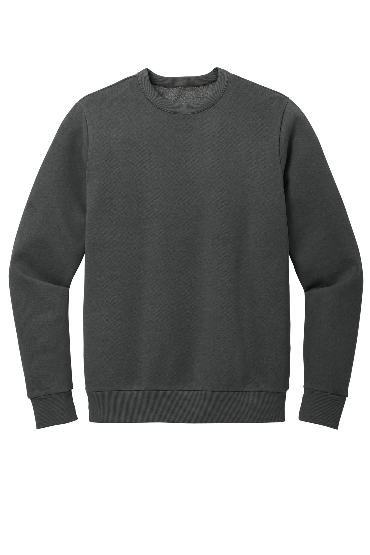Front View of Graphite District Wash Fleece Crew DT2204