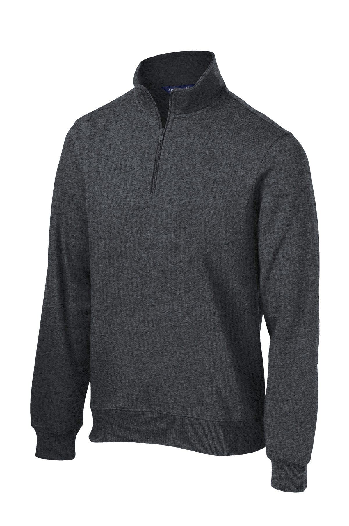 Front View of Graphite Hthr Sport-Tek Tall 1/4-Zip Sweatshirt. TST253
