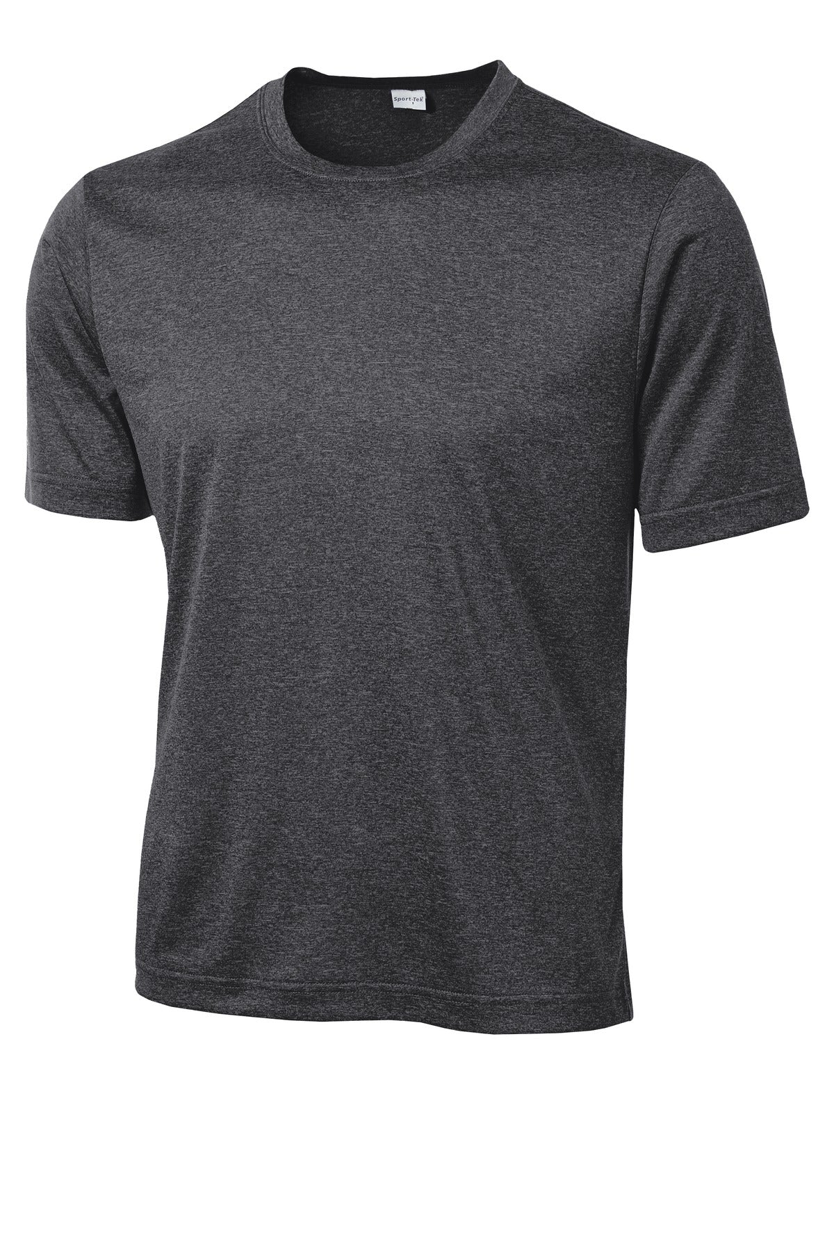 Front View of Graphite Hthr Sport-Tek Tall Heather Contender Tee. TST360