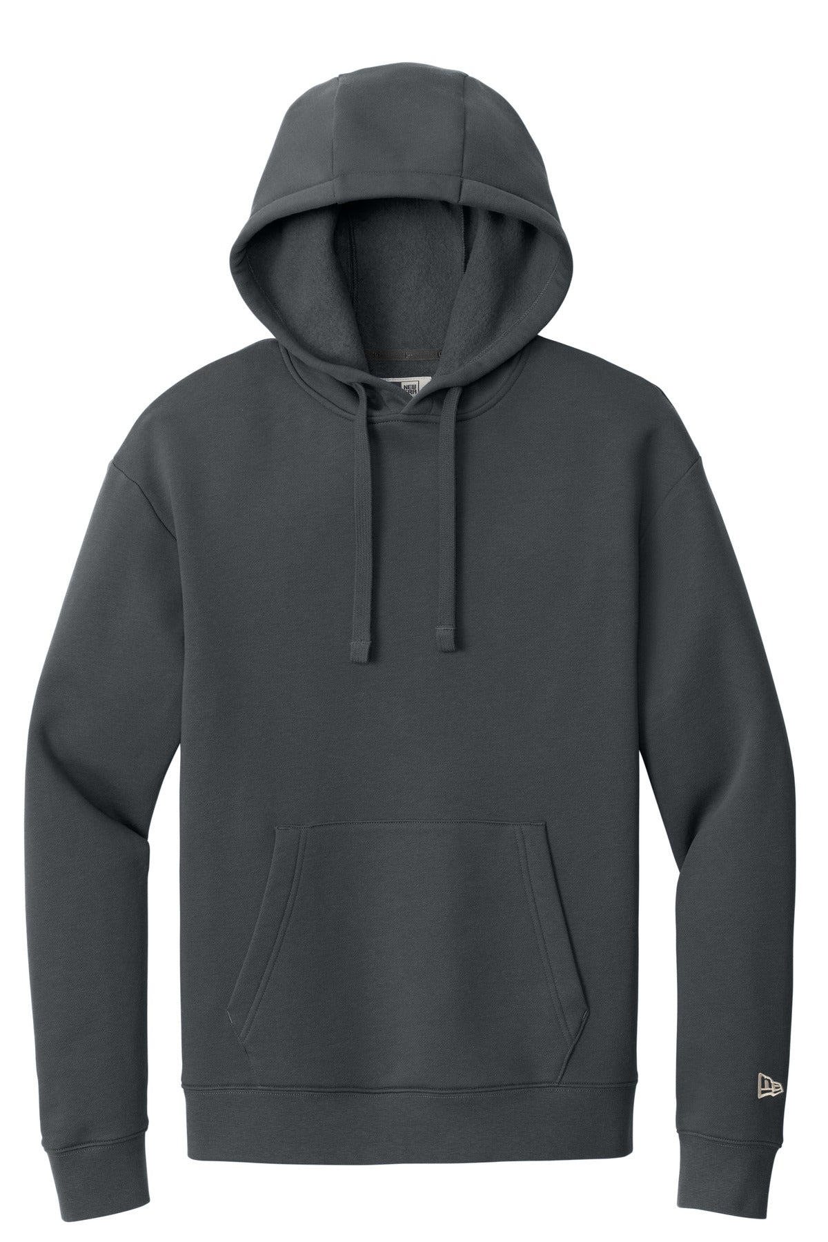 Front View of Graphite New Era Heritage Fleece Pullover Hoodie NEA525
