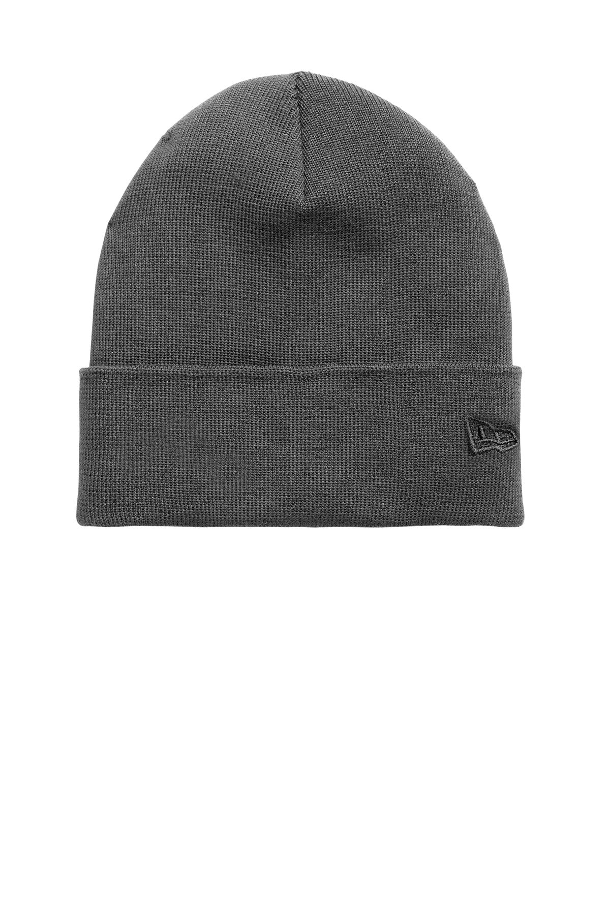 Front View of Graphite New Era Recycled Cuff Beanie NE907
