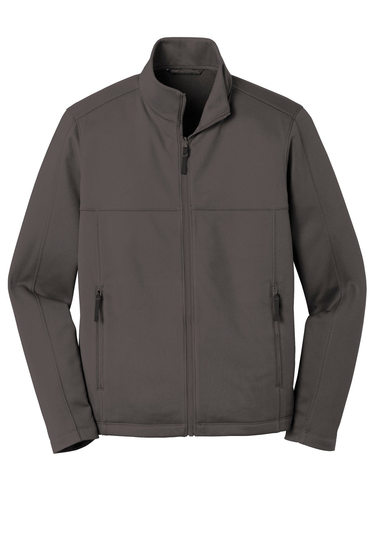 Front View of Graphite Port Authority Collective Smooth Fleece Jacket. F904