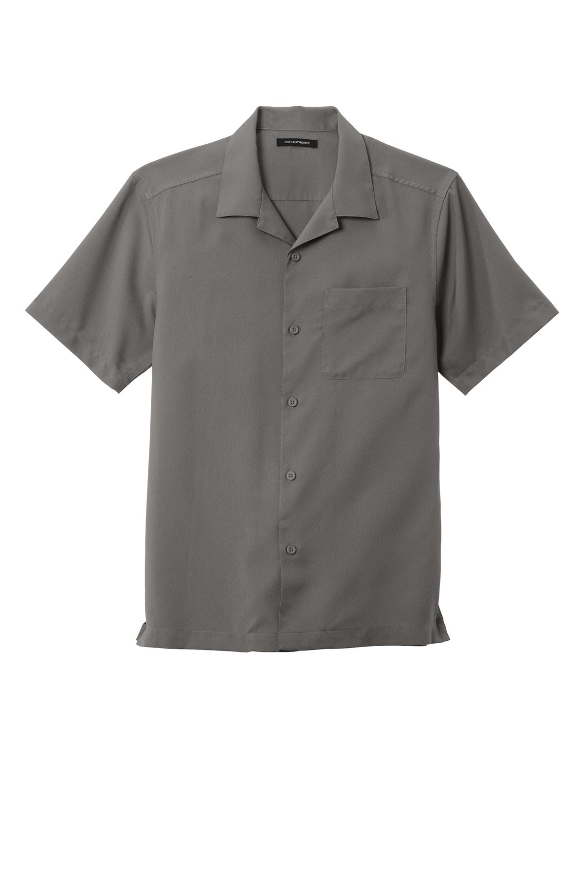 Front View of Graphite Port Authority Short Sleeve Performance Staff Shirt W400
