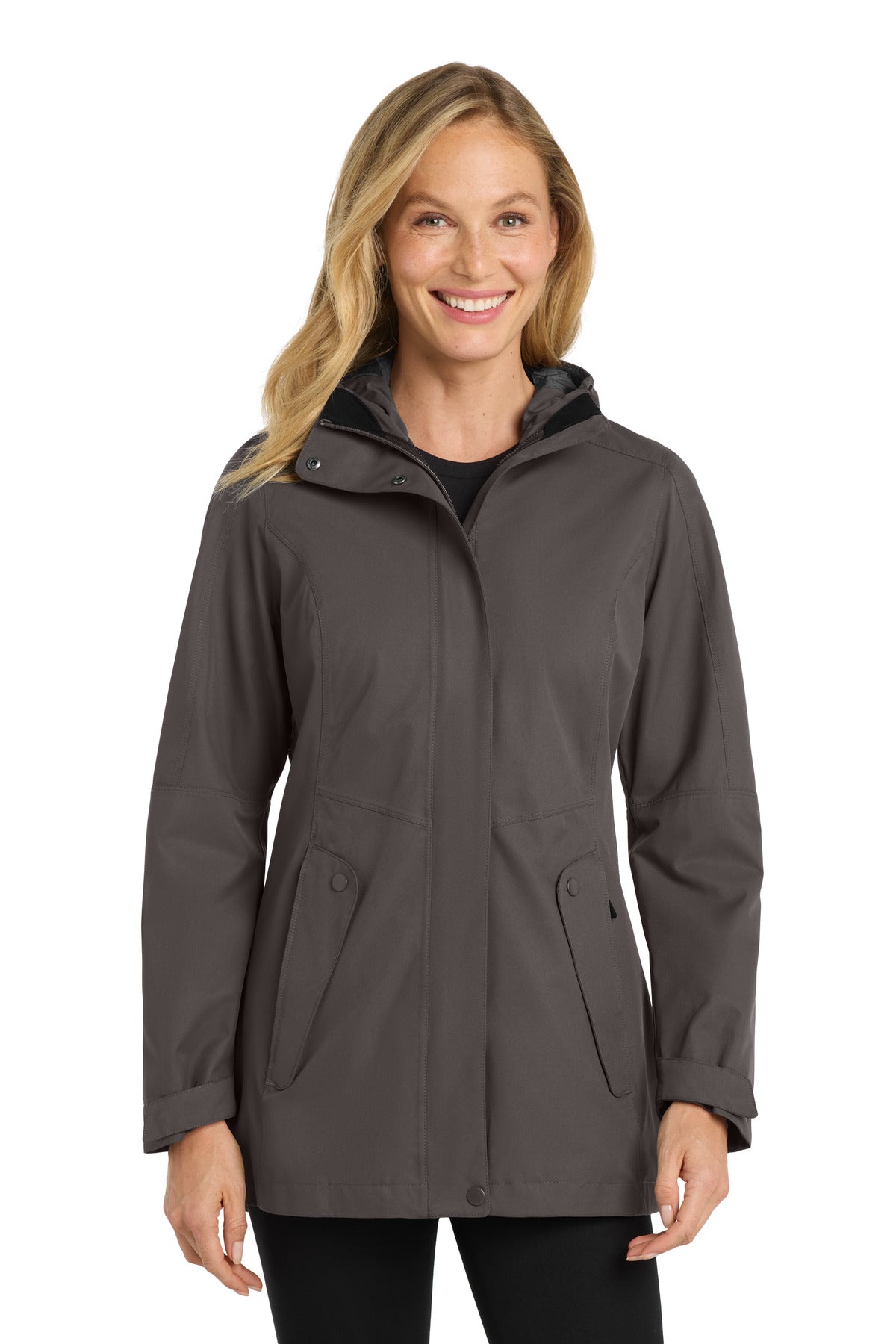 Front View of Graphite Port Authority Women's Collective Outer Shell Jacket. L900