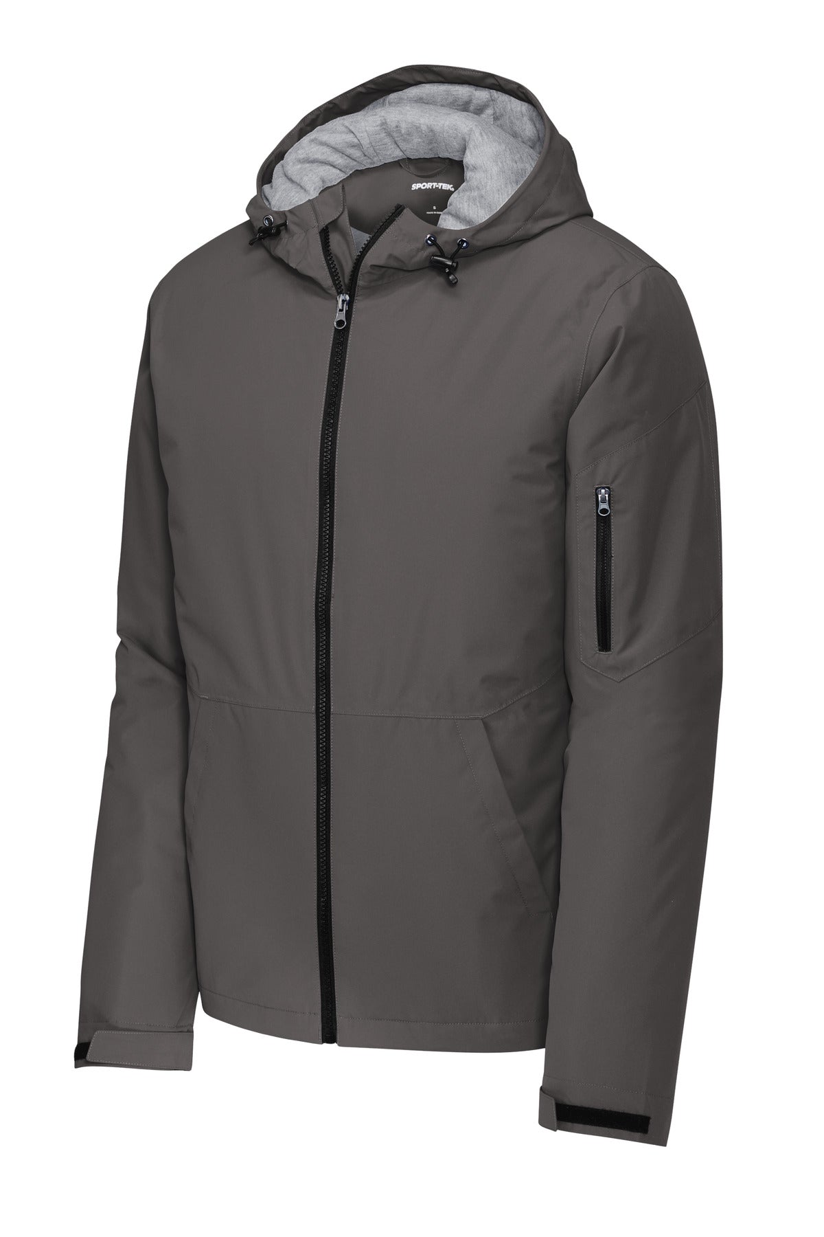 Front View of Graphite Sport-Tek Waterproof Insulated Jacket JST56