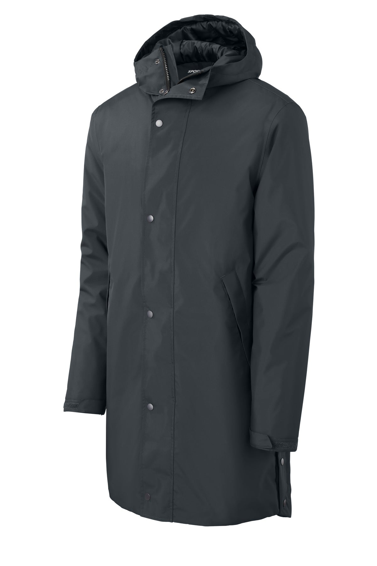 Front View of Graphite Sport-Tek Waterproof Insulated Sideline Parka JST55