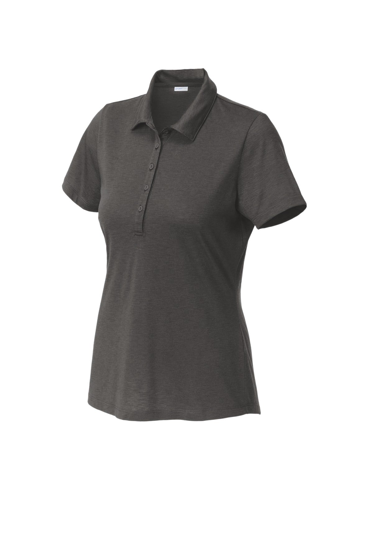 Front View of Graphite Sport-Tek Women's PosiCharge Strive Polo. LST530