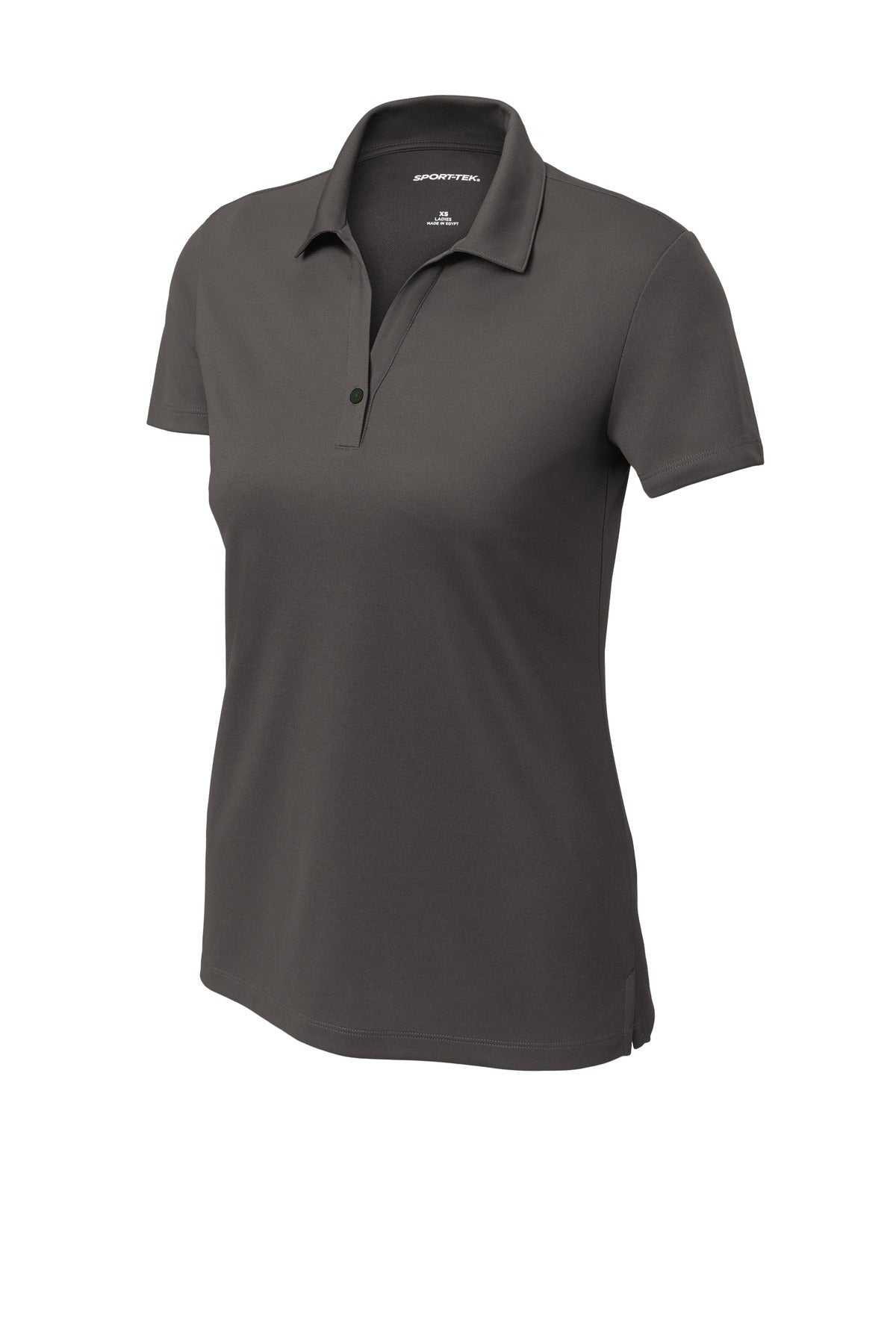 Front View of Graphite Sport-Tek Women's UV Micropique Polo LST740