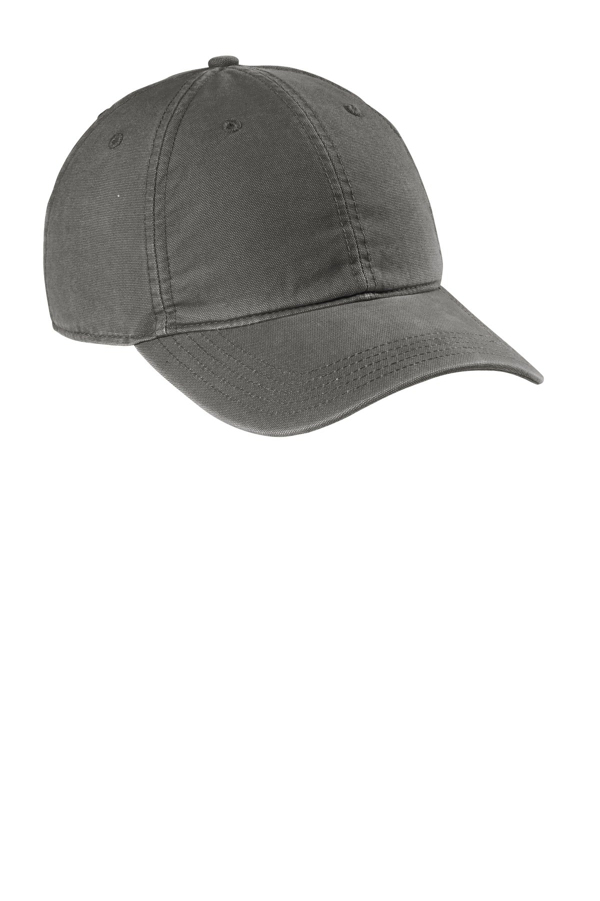 Front View of Gravel Carhartt Cotton Canvas Cap CT103938