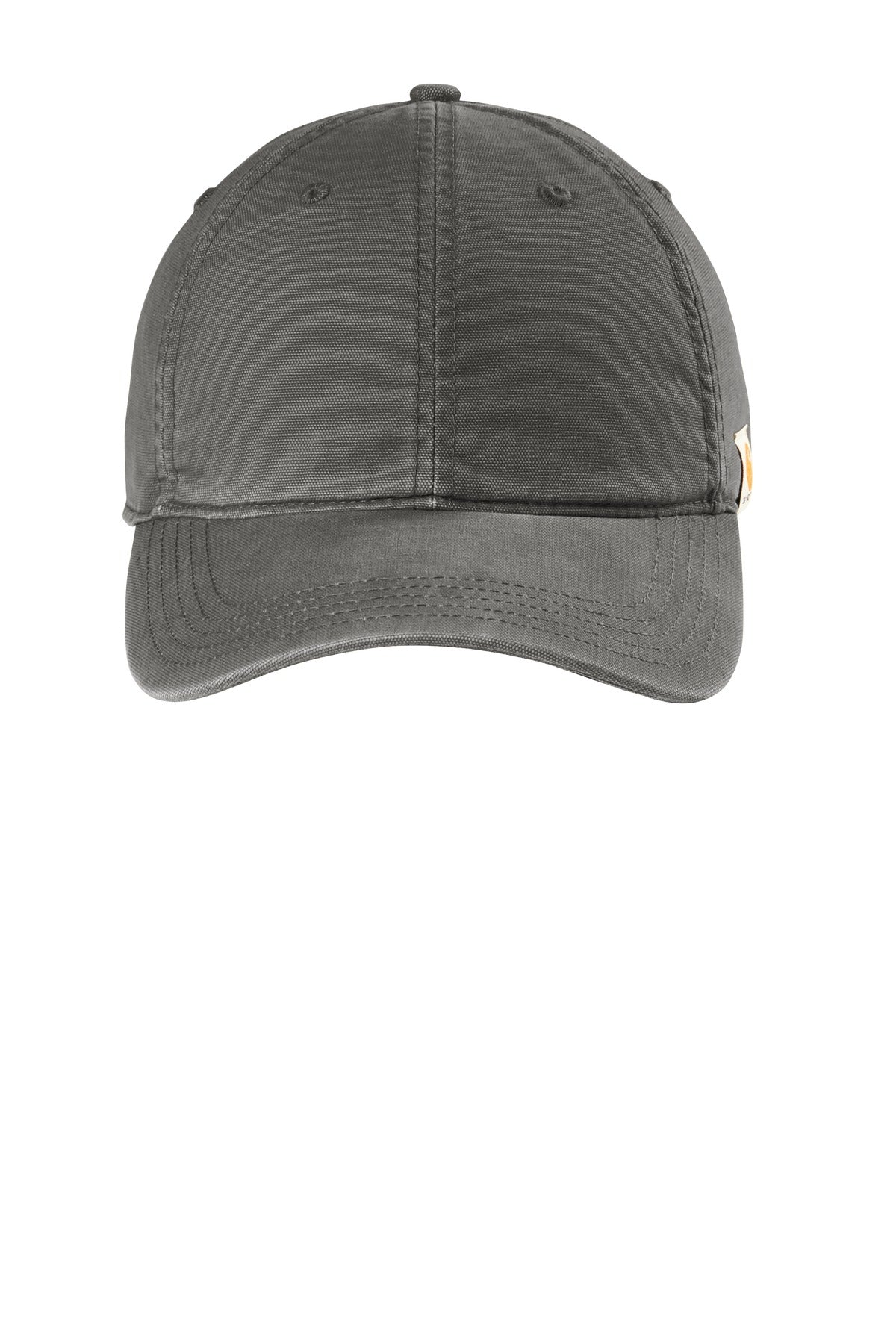 Front View of Gravel Carhartt Cotton Canvas Cap CT103938