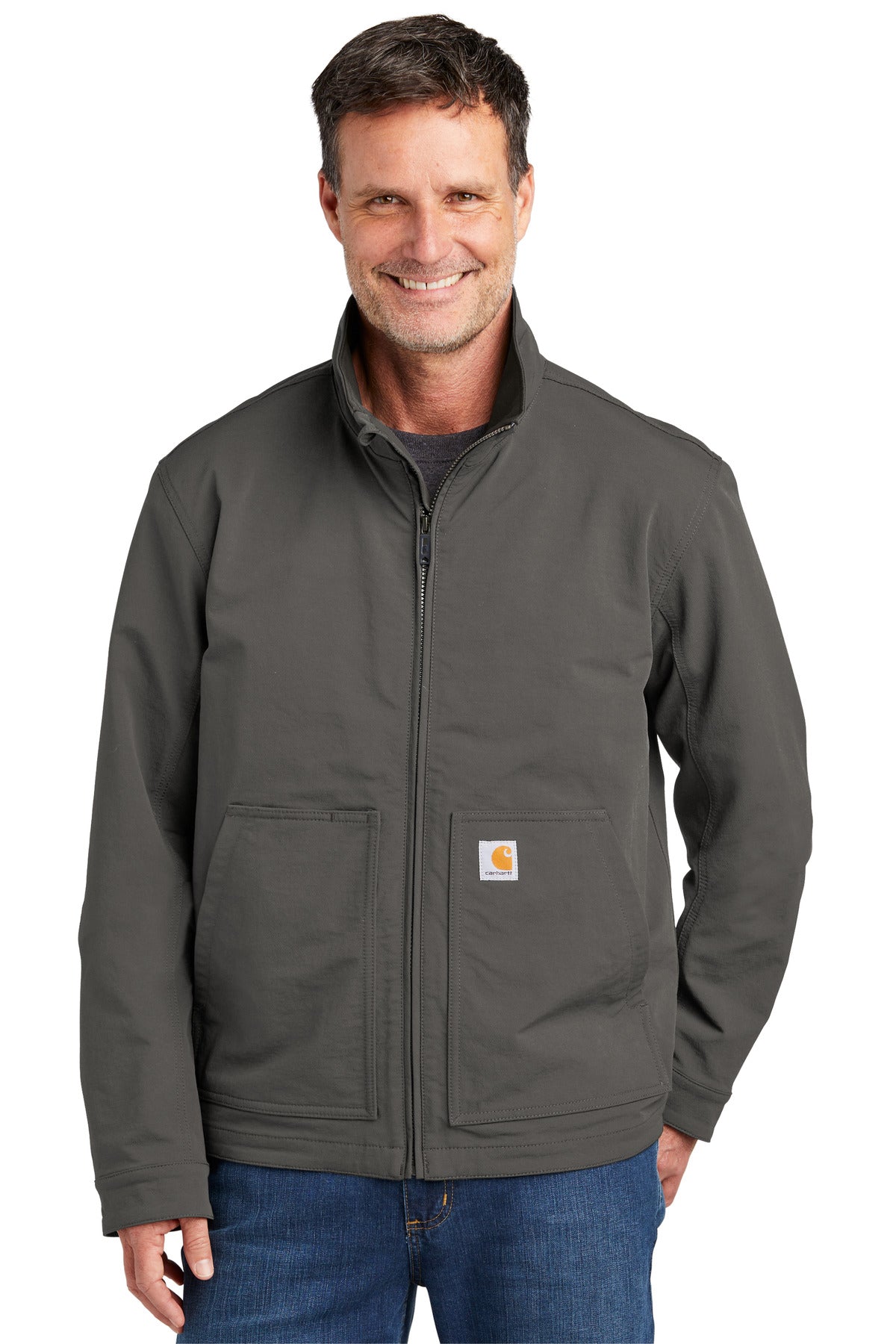 Front View of Gravel Carhartt Super Dux Soft Shell Jacket CT105534