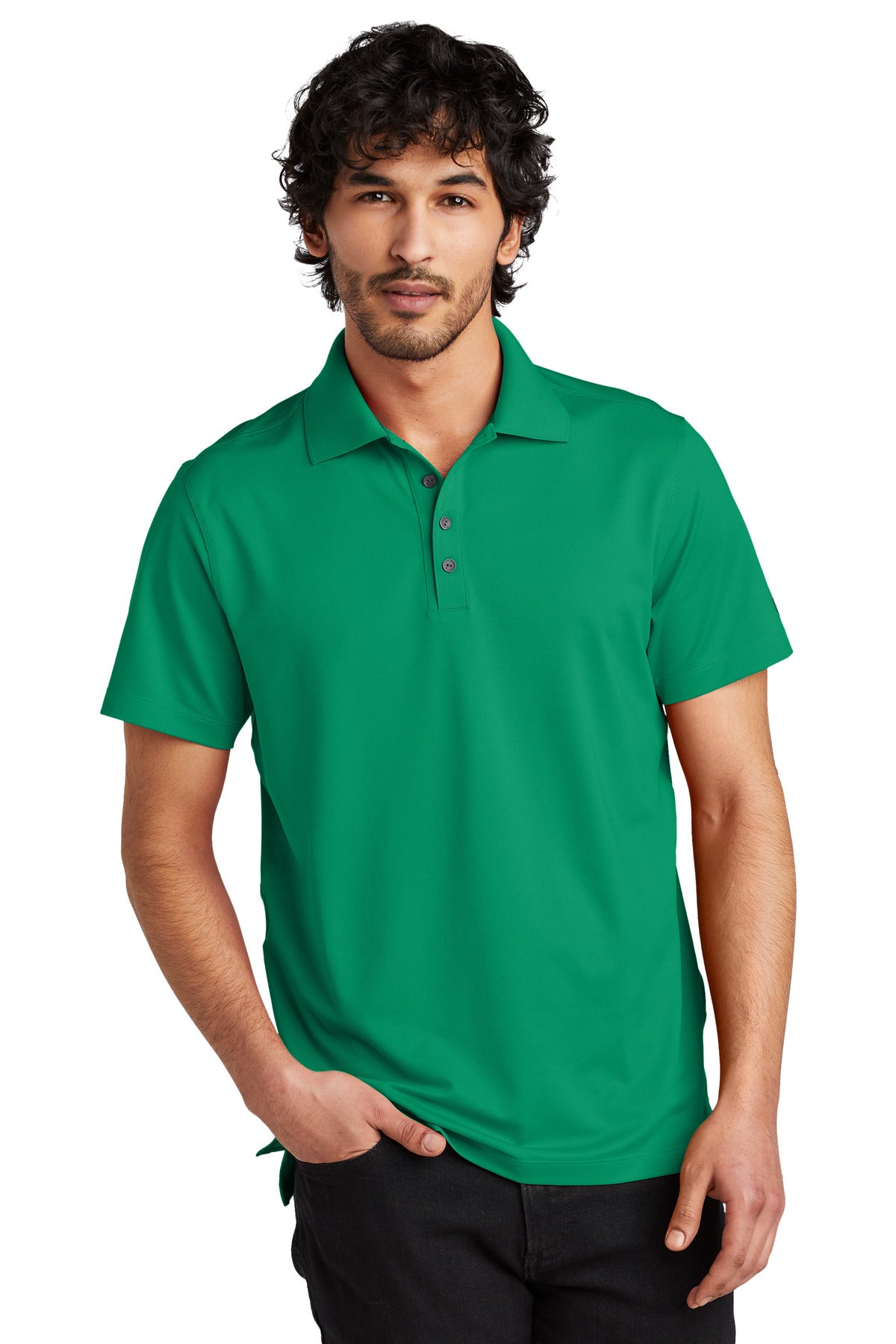 Front View of Green Shift OGIO Metro Polo. OG130
