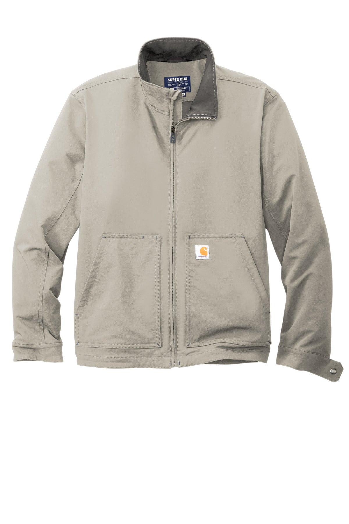 Front View of Greige Carhartt Super Dux Soft Shell Jacket CT105534