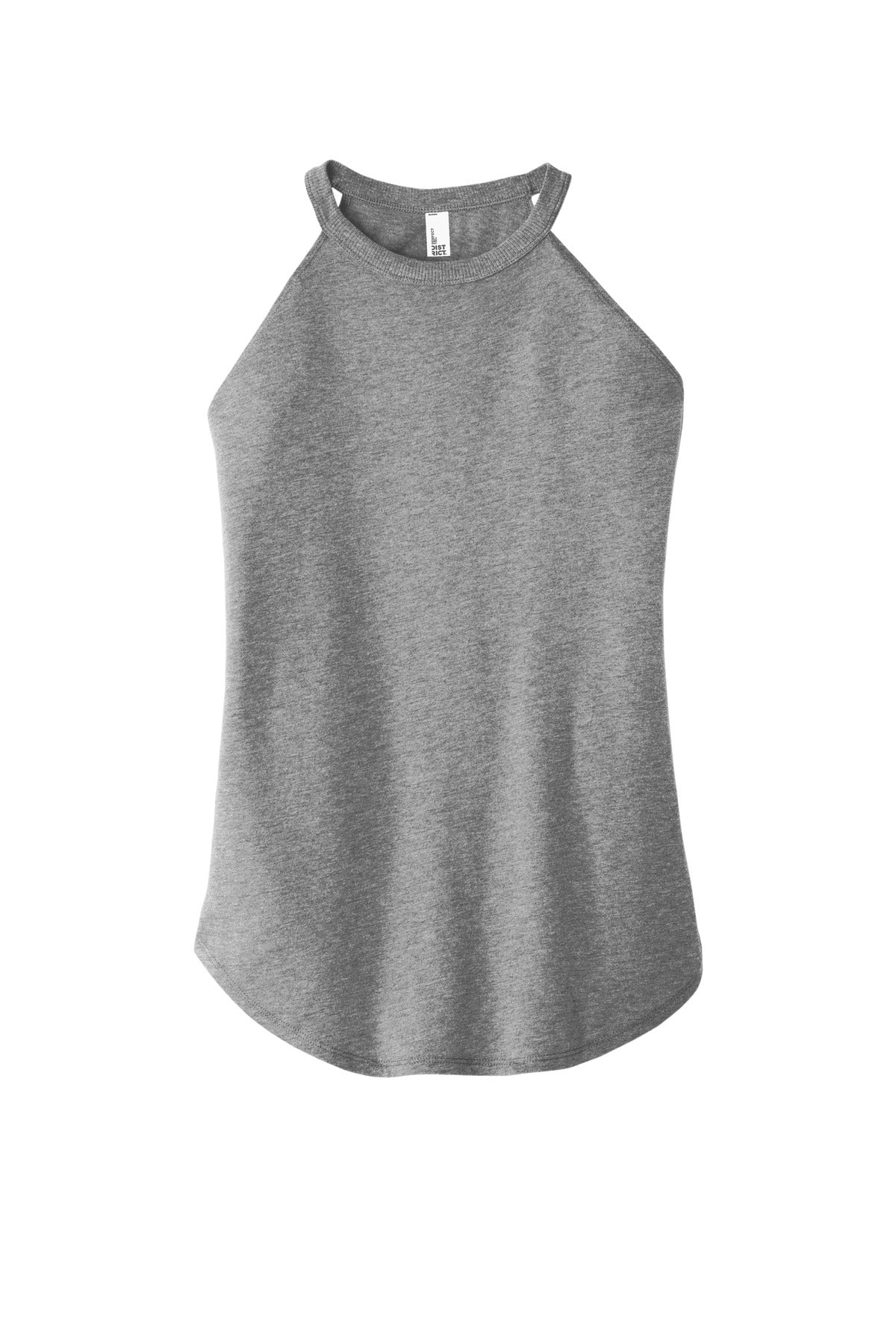 Front View of Grey Frost District Women's Perfect Tri Rocker Tank. DT137L