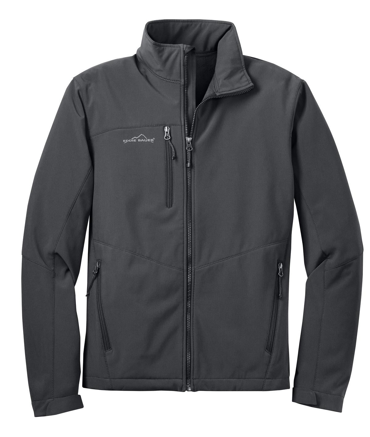 Front View of Grey Steel Eddie Bauer - Soft Shell Jacket. EB530