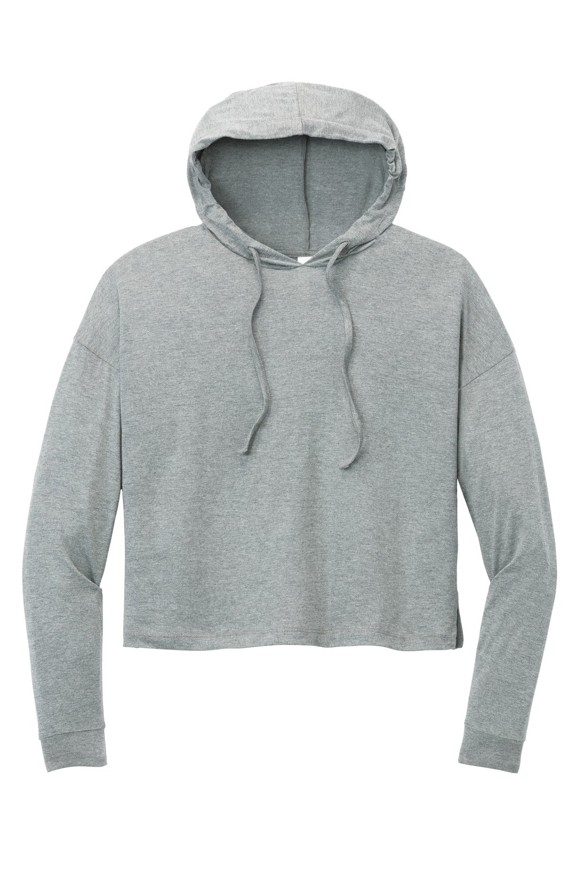 Front View of GreyFrost District Women's Perfect Tri Midi Long Sleeve Hoodie DT1390L