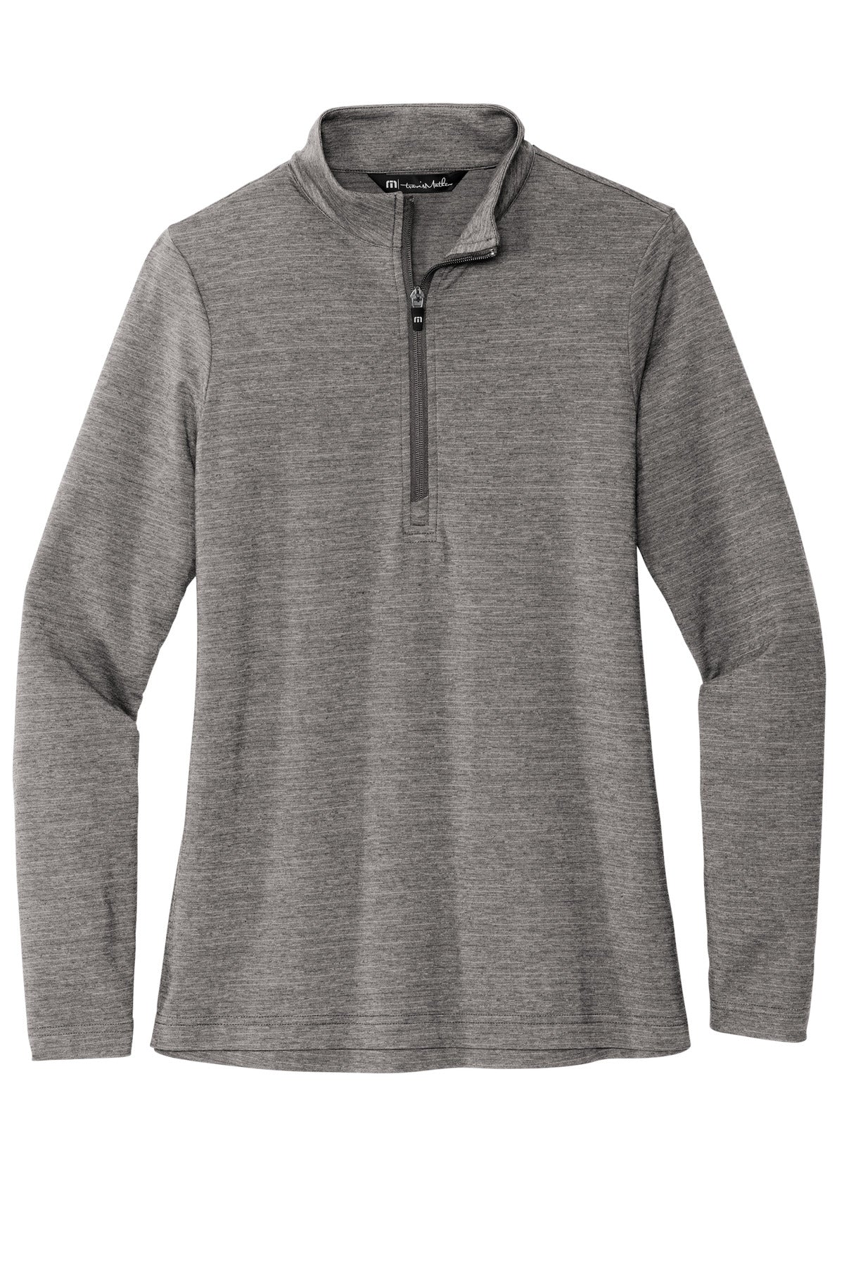 Front View of GreyHthr TravisMathew Women's Crestview 1/4-Zip TM1WW003