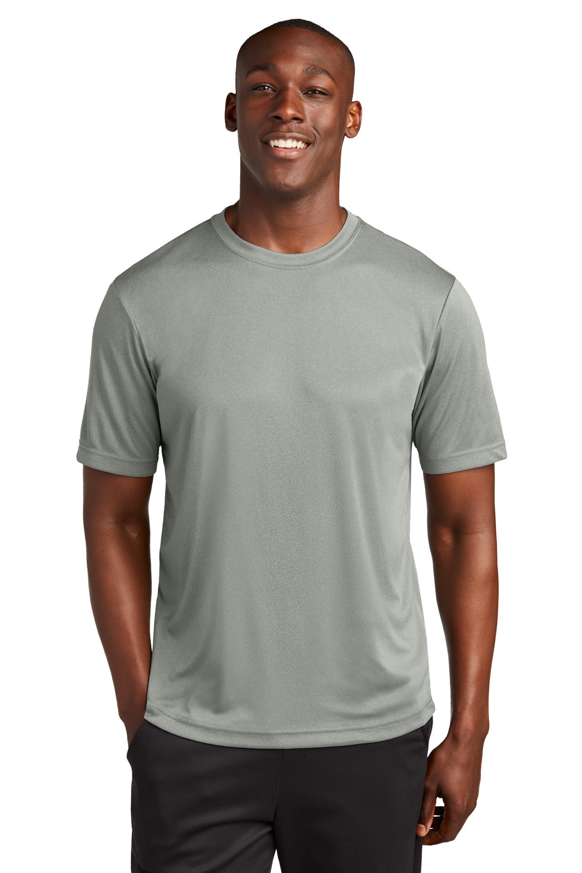 Front View of GryConHthr Sport-Tek Tall PosiCharge Competitor Tee. TST350