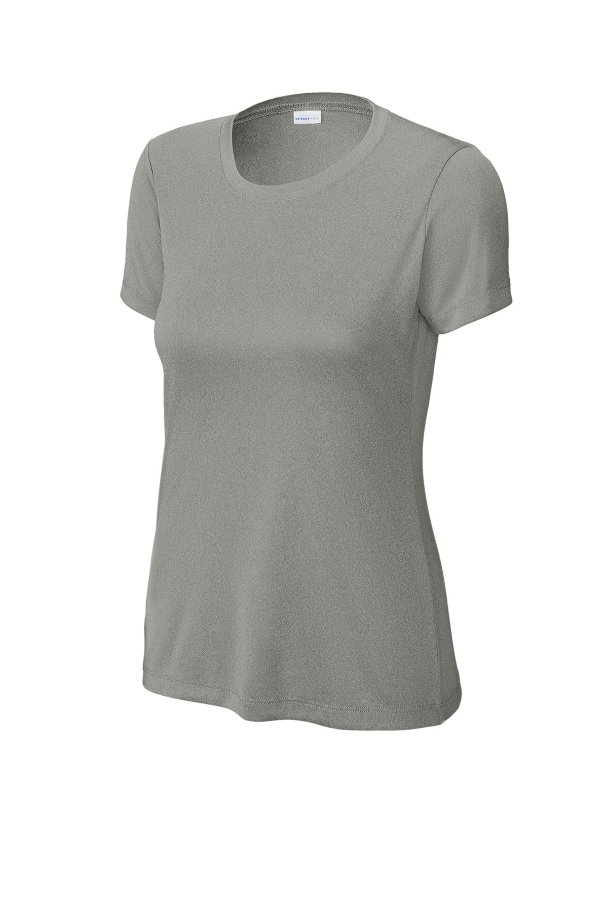 Front View of GryConHthr Sport-Tek Women's PosiCharge Competitor Tee. LST350