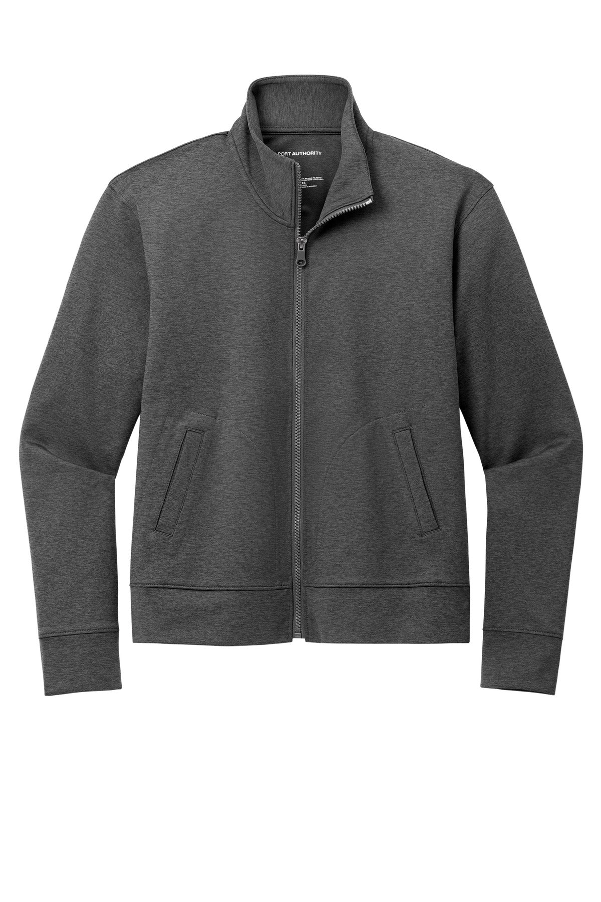 Front View of GryStlHthr Port Authority Women's C-FREE Double Knit Full-Zip LK881