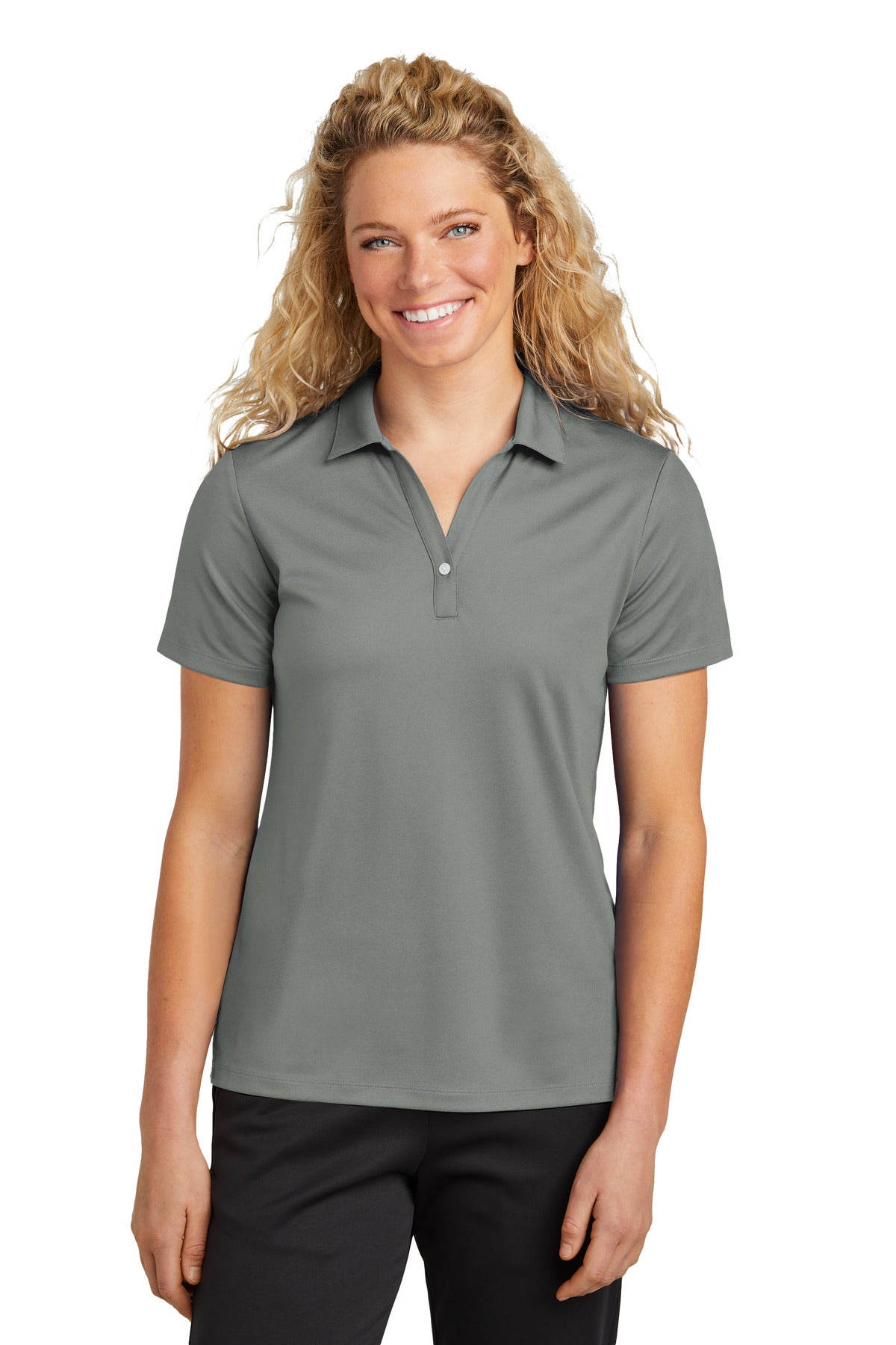 Front View of GyConcrete Sport-Tek Women's UV Micropique Polo LST740