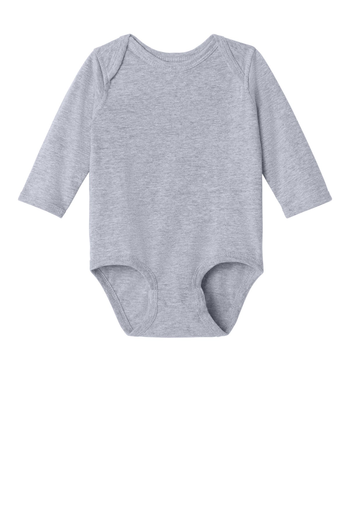 Front View of Heather Rabbit Skins Infant Long Sleeve Jersey Bodysuit RS4421