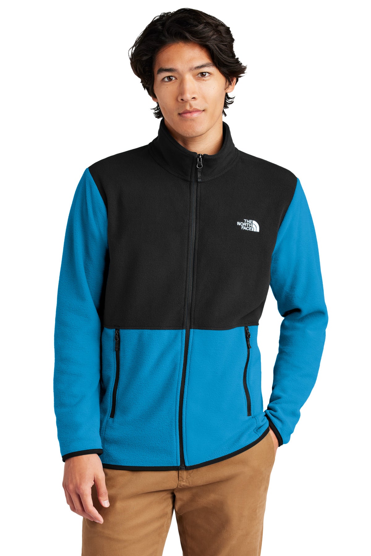 Front View of HeroB/TNFB The North Face Glacier Full-Zip Fleece Jacket NF0A7V4J