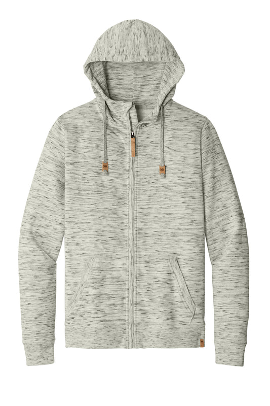 Front View of HiRsGSpcDy tentree Space Dye Fleece Full-Zip Hoodie TTCM4414