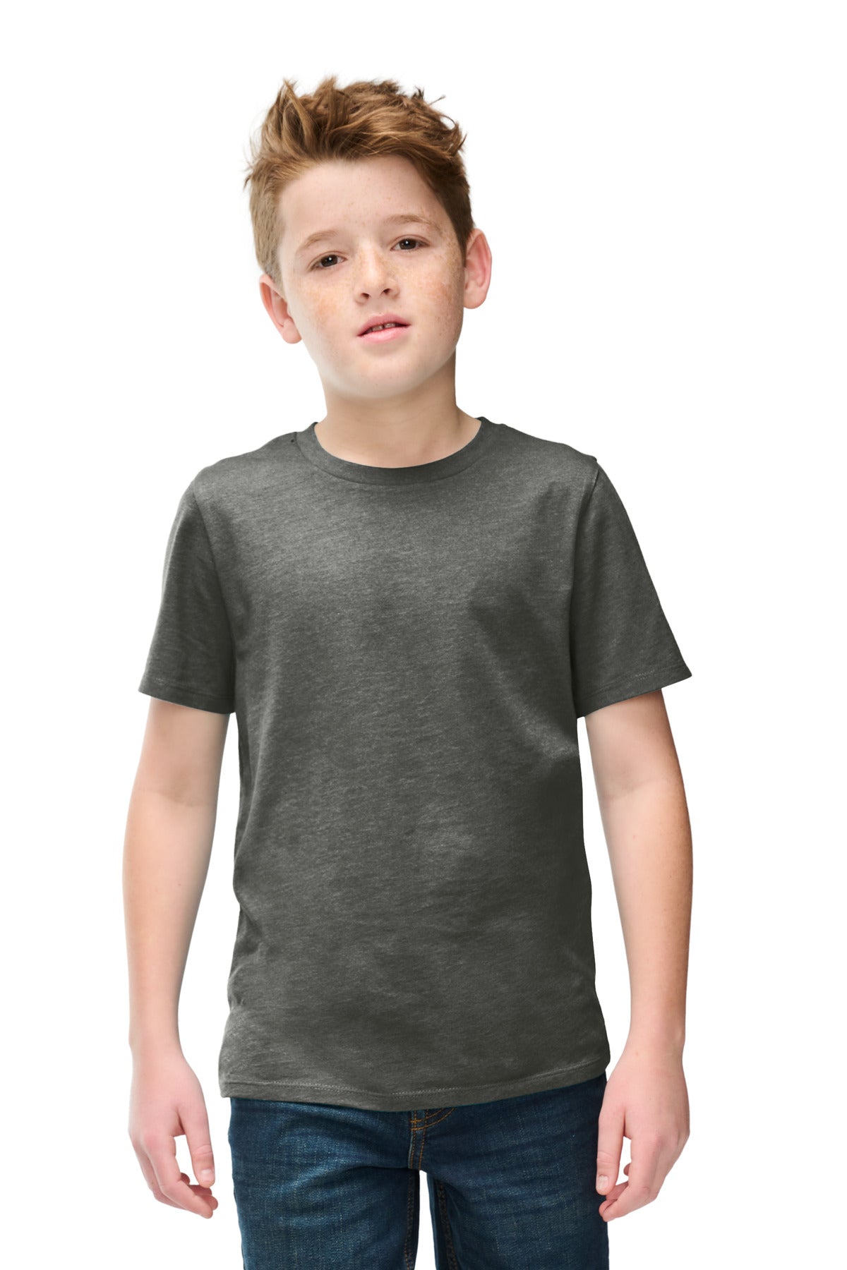 Front View of HtdChar District Youth Perfect Blend CVC Tee DT108Y