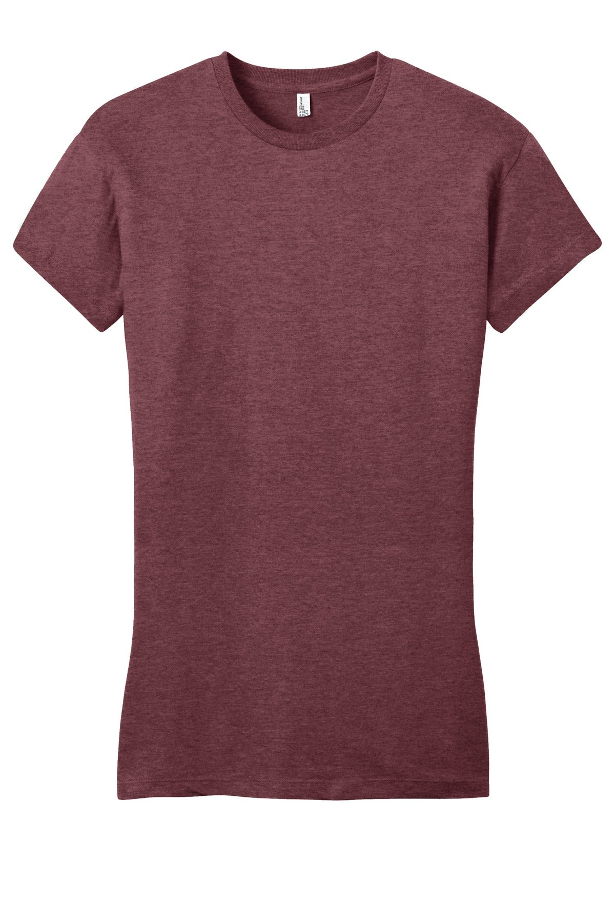 Front View of Hthrd Cardinal District Women's Fitted Very Important Tee . DT6001