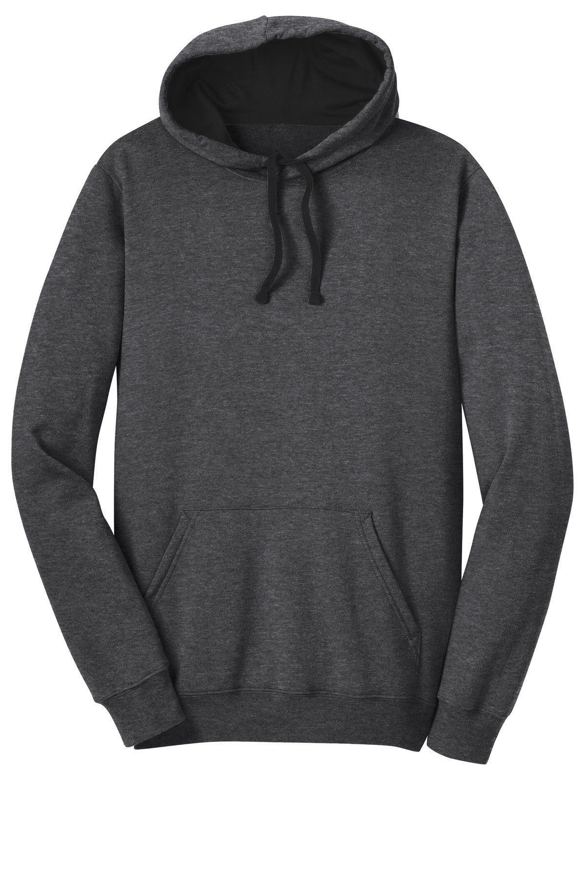 Front View of Hthrd Charcoal District The Concert Fleece Hoodie. DT810